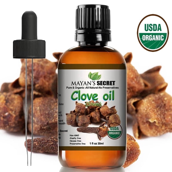 Mayan's Secret Clove Stem Essential Oil 1 oz for Diffuser, Home & DIY Use
