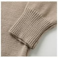 thumbnail image 5 of Kakii Men's Mock Two-Piece Sweater, V-Neck Pullover with Shirt-Style Collar & Button Placket, Smart Casual Knit Top, 5 of 9