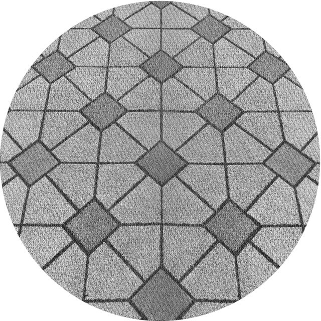 Ahgly Company Tapis Rond Lavable en Machine Intérieur Transitionnel Gris Fumé, 8 Pieds Rond