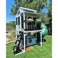 KidKraft Cozy Escape Wooden Outdoor TwoStory Playhouse with Slide