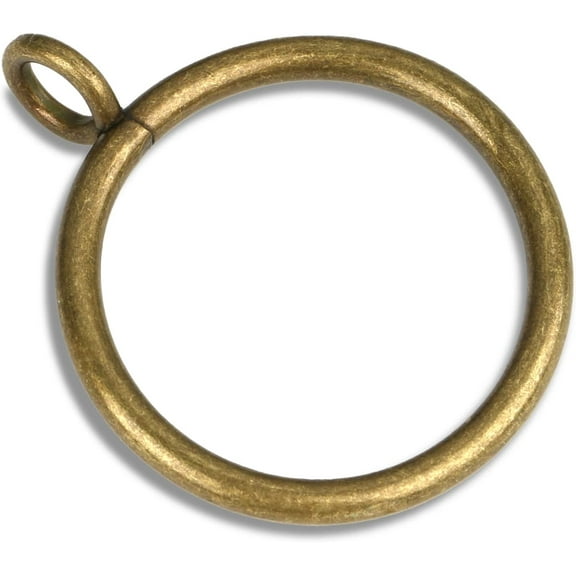 14 PCS 1.25-Inch Antique Brass Eyelet Curtain Rings, This 1 1/4 Inch Small Size Curtain Rod Rings Can Fit Up to 1.0-Inch Curtain Panels (ERB10)