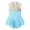 Light Blue, variant on renvena Girls Sequins Ballet Figure Ice Skating Dress Kids Sleeveless Floral Printed Tutu Skirted Leotard Dance Costume