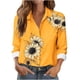 thumbnail image 3 of TaTaai Women Long Sleeve Printed Button Down Shirt Collared Casual Blouse Ladies Daily Lounge Work Wear Soft Comfortable No Fading Versatile Stylish Top Gift, 3 of 6