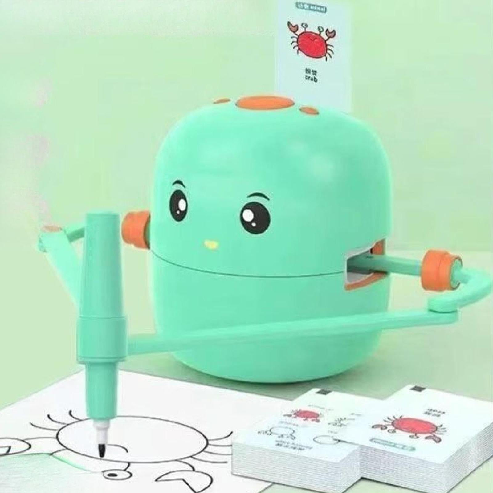Yinanstore Kids Drawing Robot Educational with 100 Cards Cute