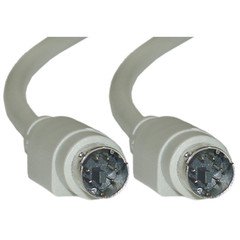 Male 2 Conductor - PS/2 Cable, Keyboard / Mouse, PS/2(MiniDin6) Male, 6 Conductor, Straight, 6 foot