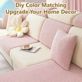 thumbnail image 4 of Sofa Covers Sectional Couch Covers:Washable Stretch Sofa Slipcovers,Wear-Resistant Universal Couch Cushion Replacement,3D Jacquard Velvet Magic Sofa Covers (Orange, Large Triple Seat Cover), 4 of 7
