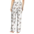 thumbnail image 3 of Uemuo Cartoon Koala Pattern Women's Wide Leg Palazzo Lounge Pants with Pockets Light Weight Loose Comfy Casual Pajama Pants-Medium, 3 of 9