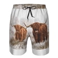 thumbnail image 4 of Kdxio Yak Pattern Mens Casual Shorts - Drawstring Summer Beach Sports Shorts for Men, 4 of 9