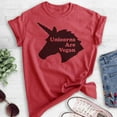 thumbnail image 2 of Unicorns Are Vegan Shirt, Unisex Women's Shirt, Vegan Shirt, Veganism Shirt, Vegan Unicorn Shirt, Heather Red, Small, 2 of 6