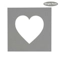 thumbnail image 2 of Mid Grey Acid Free 7x7 Heart Picture Frame Mat with White Core Bevel Cut for 4x5 Pictures - Fits, 2 of 3