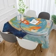 thumbnail image 2 of Yayeee Tablecloths 54" x 54" Rectangle Wrinkle Resistant Party Table Cover, Art Goldfish, 2 of 8