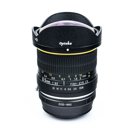 Opteka 6.5mm f/3.5 HD Aspherical Fisheye Lens for Olympus PEN E-M1, E-M5, E-M10, E-PL7, E-P5, E-PL5, E-PM2, E-P1, E-P2, E-PL1, E-PL1s, PL2 Micro Four Thirds Mirrorless Digital Cameras