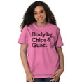 thumbnail image 3 of Body By Chips Guacamole Funny Saying Plus Size Crewneck Graphic Tee Shirt Brisco Brands 2X, 3 of 5