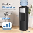 thumbnail image 2 of ICEVOKE Top Load Hot, Room & Cold Water Cooler Dispenser for 3/5 Gal, Child Safety Lock, 2 of 6