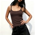thumbnail image 3 of FAIWAD Tank Tops for Women Summer Sleeveless Ribbed Round Neck Slim Fitted Going out Tops Plus Size Layering Shirts, 3 of 8