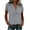 Gray, variant on Dvprdro Womens Ruffle Collar Blouses Short Sleeve V Neck Cotton Linen Solid Tops Casual Summer Pullover Shirts