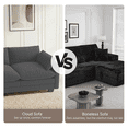 thumbnail image 6 of 110'' U Shaped Sofa and Couches with Washable Cover, Noelse 3 Seater Cloud Couches with 2 Ottomans, Modular Sectional Corduroy Sofa with Deep Seat for Living Room Bedroom, Gray, 6 of 11