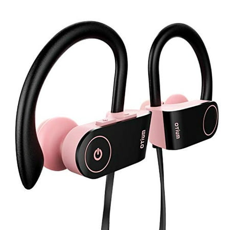 Pink Headphones, Otium Best Bluetooth Headphones Wireless Earbuds for Women Girls, Stereo Bass in-Ear IPX7 Waterproof
