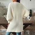thumbnail image 5 of Fall Outfits for Women 2025 Cardigan Sweaters for Women Solid Color Fall And Winter Loose Long Sleeve Fashion Cardigan Top Coat, 5 of 8