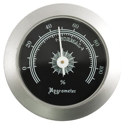  BigKitchen  Silver Round Analog Hygrometer with Black 