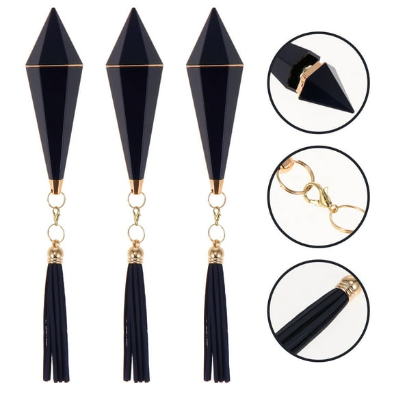 COSMOBETTY 3pcs Refillable Lip Gloss Bottle With Diamond Tassel Containers For Travel Diy And Makeup Compact Use