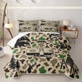 thumbnail image 2 of Catabedysis Camo Camping Quilt Full,Wildlife Camper Pattern Full Bedspread Sets For Boys,Green Beige,3 Pieces, 2 of 7