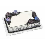 Gothic Skulls Sheet Cake
