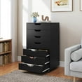 thumbnail image 4 of Costway 7-Drawer Chest Mobile File Cabinet Vertical Filing Organizer with Lockable Wheels Black, 4 of 10