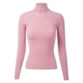 thumbnail image 1 of Made by Olivia Women's Solid Long Sleeve Ribbed Turtleneck Sweater Knit Top, 1 of 4