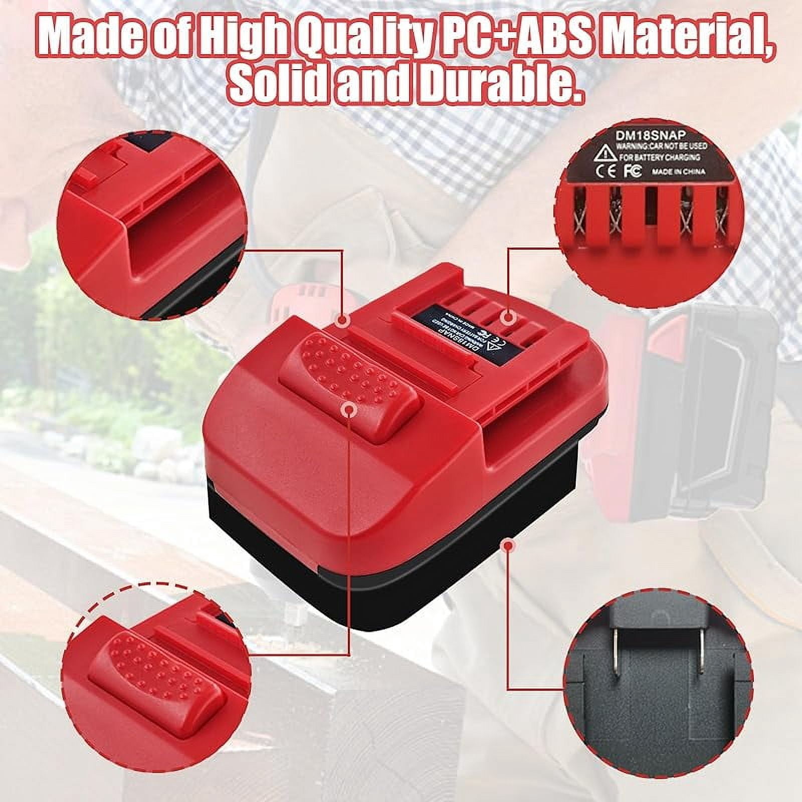 Adapter for De*Walt 20V & for Mil*wau*kee M18 18V Li-on Battery Convert to for Snap-on 20V Power Tool