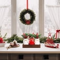 thumbnail image 4 of Christmas Mason Jars, Christmas Centerpiece Table Settings, Wood Tray with 3 Painted Jars、Flowers and Lights, Dining Coffee Table Centerpiece, Christmas Mason Jar Decor for Xmas Home Desk Mantel, 4 of 9