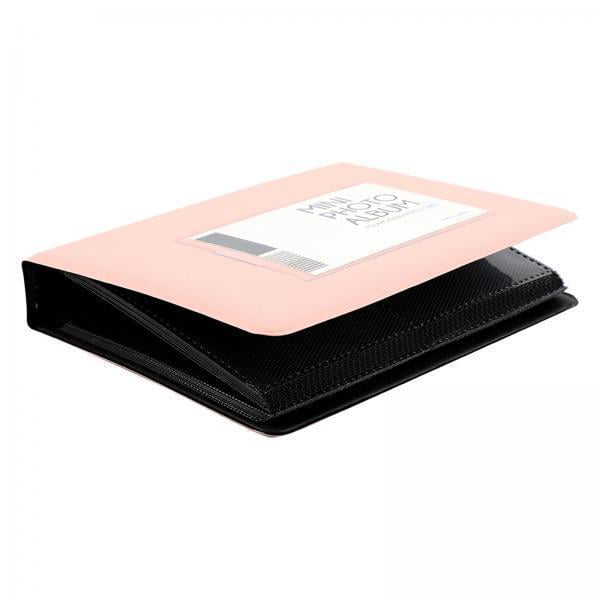 Álbum de fotos,Álbum de fotos con 64 bolsillos y miniarchivos de 3 pulgadas,Estuche de almacenamiento con 64 ranuras para álbum de fotos,Mini soporte protector de portada de álbum de