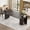 2-BLACK, variant on 43-95" Oval Extendable Dining Table, Fluted Mid-Century Modern Kitchen Table with Storage, Wood
