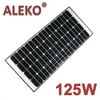 ALEKO Solar Panel Monocrystalline 125W for any DC 12V Application (gate opener, portable charging system, etc.)