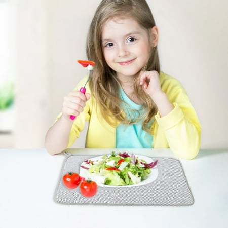 

RXIRUCGD Placemat Table Mat Kitchen Countertop Water-absorbent Cushion Coffee Cushion Table Cushion Dining Table Cushion Dish Drying Non-slip Cushion Bar Table Water Filtering Cushion Gray(S)