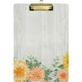 thumbnail image 1 of FMSHPON Orange Flower Yellow Sunflower Clipboard Hardboard Wood Nursing Clip Board and Pull for Standard A4 Letter 13x9 inches, 1 of 7