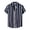 Navy, variant on Striped Shirt For Mens Loose Short Sleeve Collar Button Down Shirt Lightweight Business Work Office Tops Army Green XL