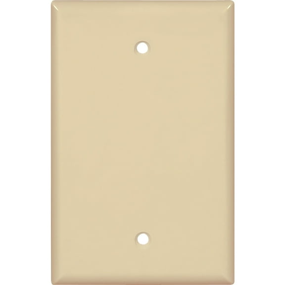 Cooper Wiring PJ13V Blank Mid Size Wall Plate, 1 Gang, Ivory