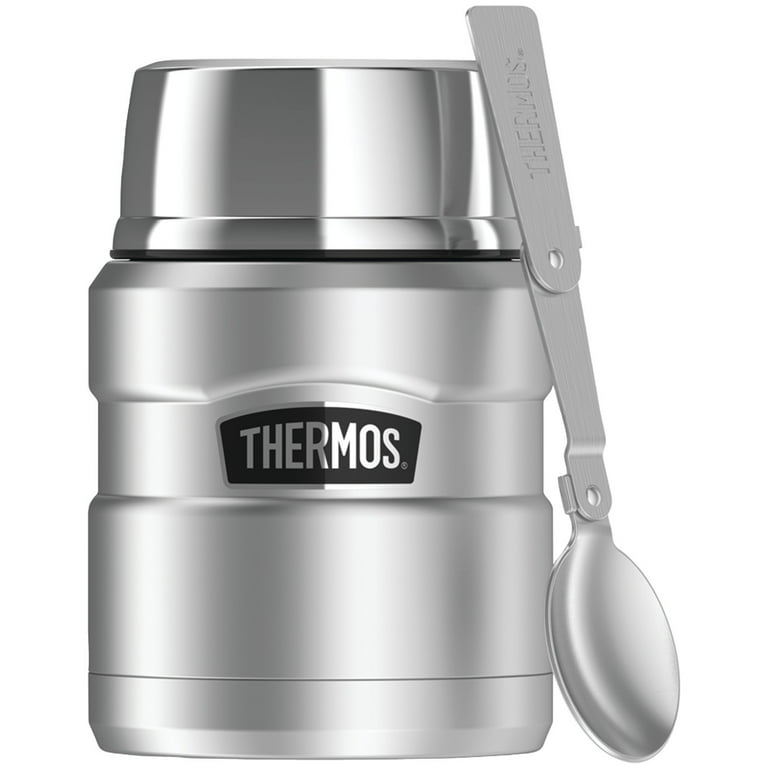 Thermos 16 oz. Granite Black Stainless Steel Food Jar with Spoon