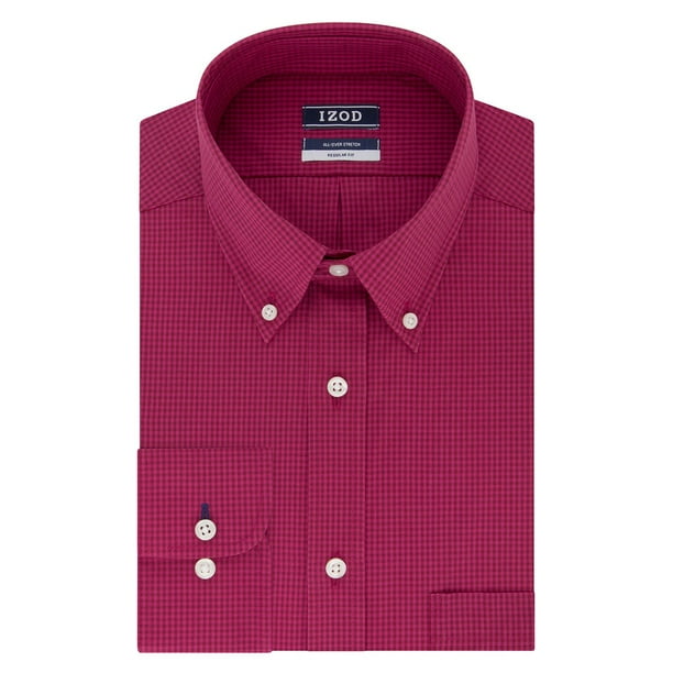 IZOD - Men's IZOD Regular-Fit Wrinkle-Free Stretch Button-Down Collar 