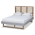 thumbnail image 2 of Bowery Hill King Size Light Gray Upholstered Wood Platform Bed, 2 of 11