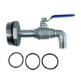 thumbnail image 1 of 50 Gallon Steel Drum Faucet, IBC Tank Valve, G2", Leakproof, Water Outlet Adapter, 2" Stainless Steel Barrel Faucet., 1 of 5