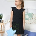 thumbnail image 4 of Honeii Robes de Nuit Modernes à Imprimé Néon Hexagonal - Robes de Pyjama Inspirées de Princesse Parfaites pour Filles-Moyen, 4 of 6