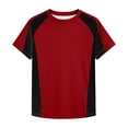 thumbnail image 4 of WENXIAOO T-Shirts à Manches Courtes pour Garçons, T-Shirts d'Été pour Enfants à Col Rond, T-Shirts Basiques, Hauts Décontractés, T-Shirts à Blocs de Couleur Tendance, 4 of 5