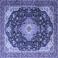 thumbnail image 1 of Ahgly Company Indoor Square Medallion Blue Traditional Area Rugs, 5' Square, 1 of 4