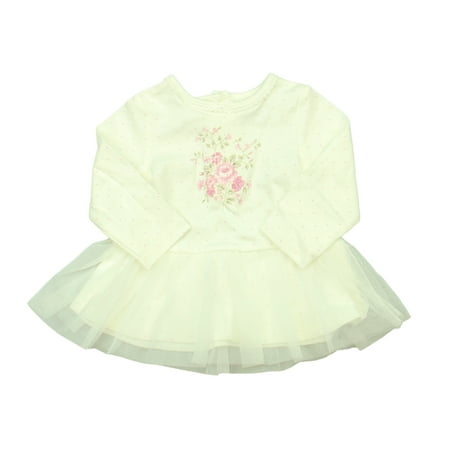 

Pre-owned Little Me Girls Ivory | Pink Long Sleeve Shirt size: 9 Months