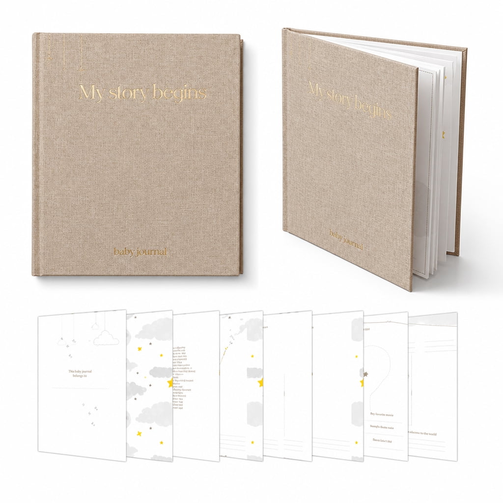 First Year Keepsake Book, Monthly Milestone Tracker & Journal for New Parents