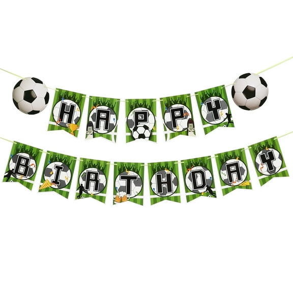 Football Banner Decoration Kids Birthday Decorative Banners Party Supply Soccer Banner
