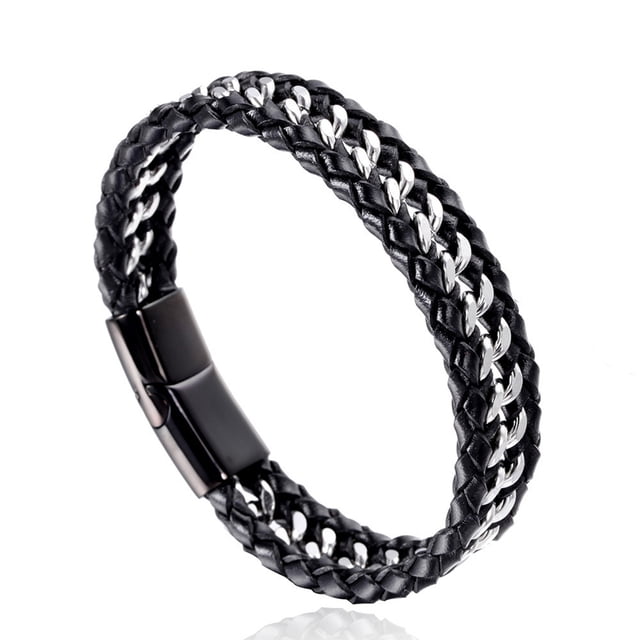 Qarigey de aleación para hombre, reemplazo desmontable portátil, cadena de muñeca de moda para niños, adorno de joyería, regalo de Ropa, zapatos y accesorios Miscelánea Negro Qarigey AP015050-02