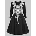 thumbnail image 1 of Vestido Talla Extra Encaje Ahuecado y Cordones Rosegal Vestidos casuales de talla grande, 1 of 5